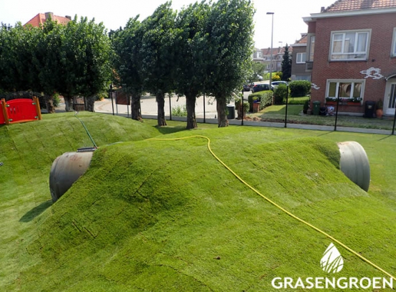 Teletubbie landschap kinderdagverblijf Gent Brugge